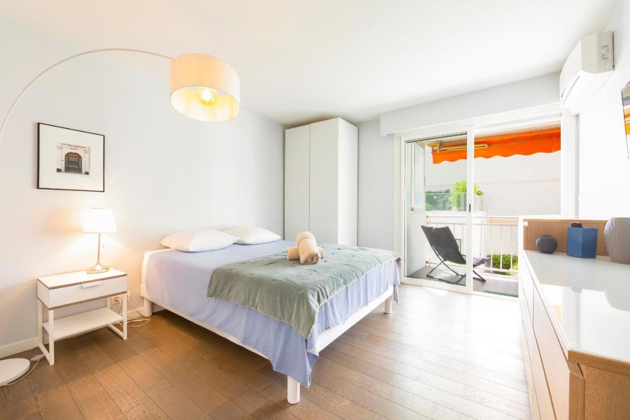 Modern Apartment 2 Bedrooms Quiet Terrace In A Palm Beach Area, 30 Meters From Seaside Cannes Exterior foto