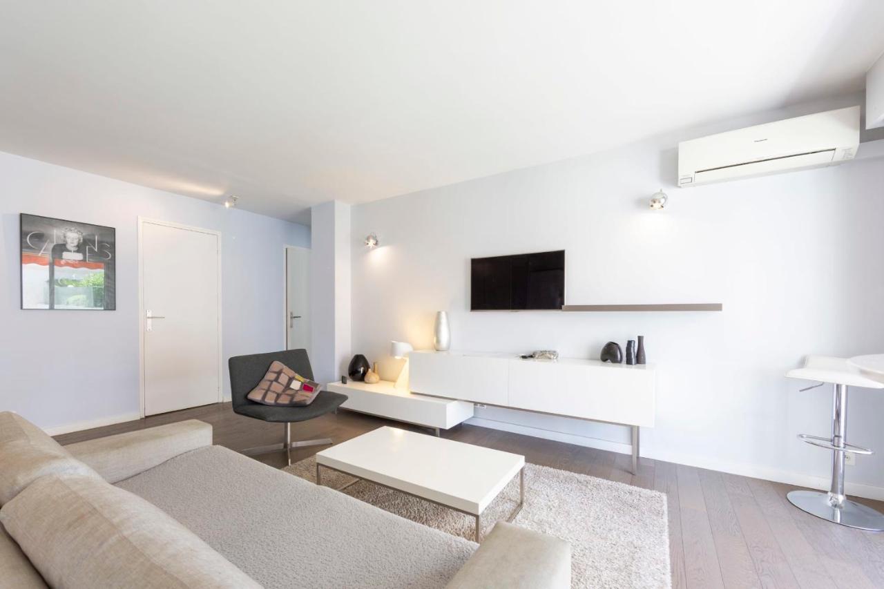 Modern Apartment 2 Bedrooms Quiet Terrace In A Palm Beach Area, 30 Meters From Seaside Cannes Exterior foto